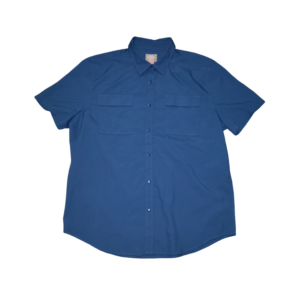 St. John’s Bay Men’s Blue Outdoor Long Sleeve Casual Button-Down Shirt XL 4868